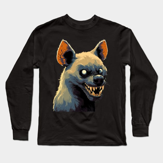 Zambia hyena Long Sleeve T-Shirt by TomFrontierArt